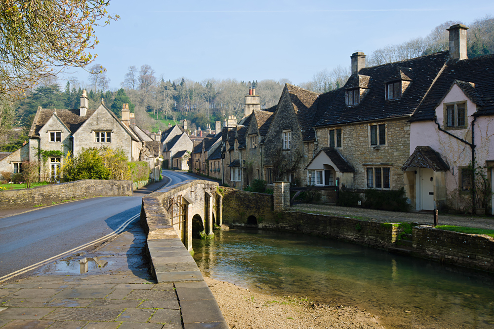 Picturesque Cotswold Village of Castle Combe, England, UK