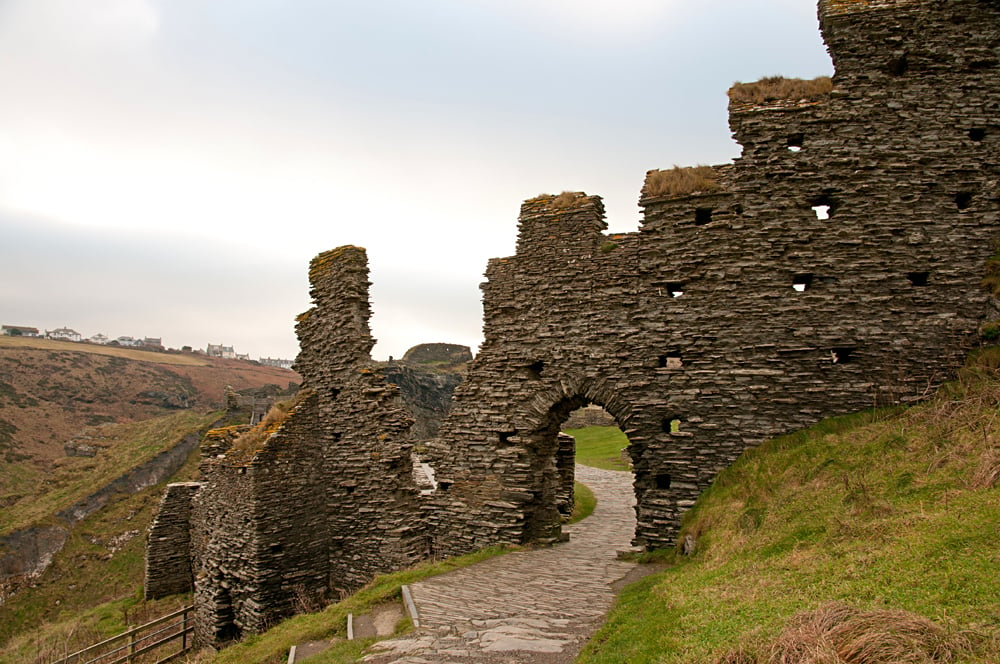 Ruins of Tintagel Castle, Cornwall, England, UK