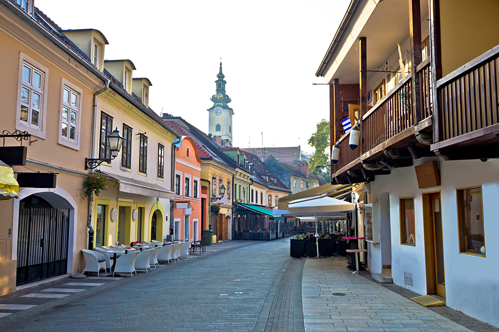 Street View of Medieval Zagreb, Croatia