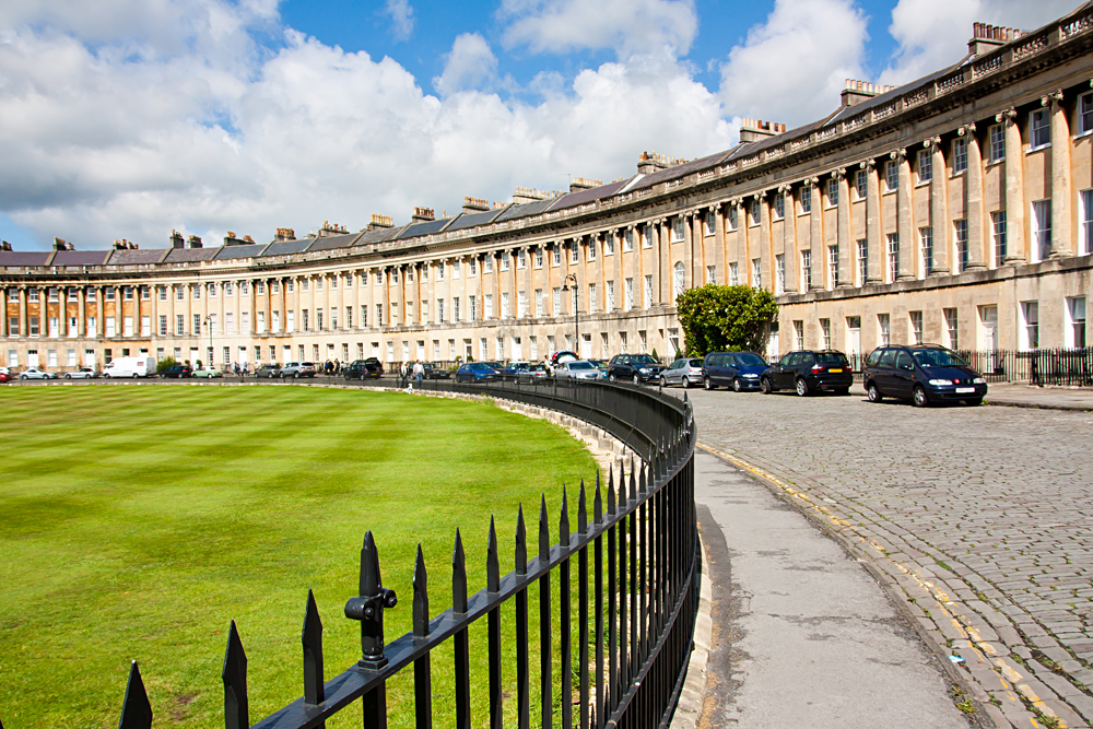 The famous Royal Crescent at Bath, Somerset, England, UK