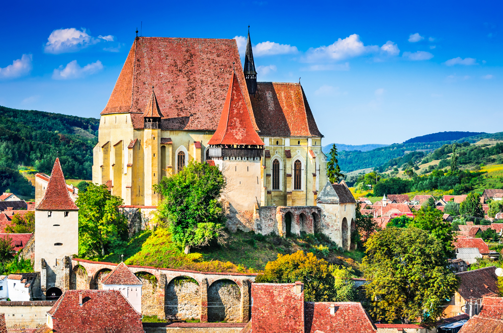 Fortified Church in the Saxon Village of Biertan, Transylvania, Romania