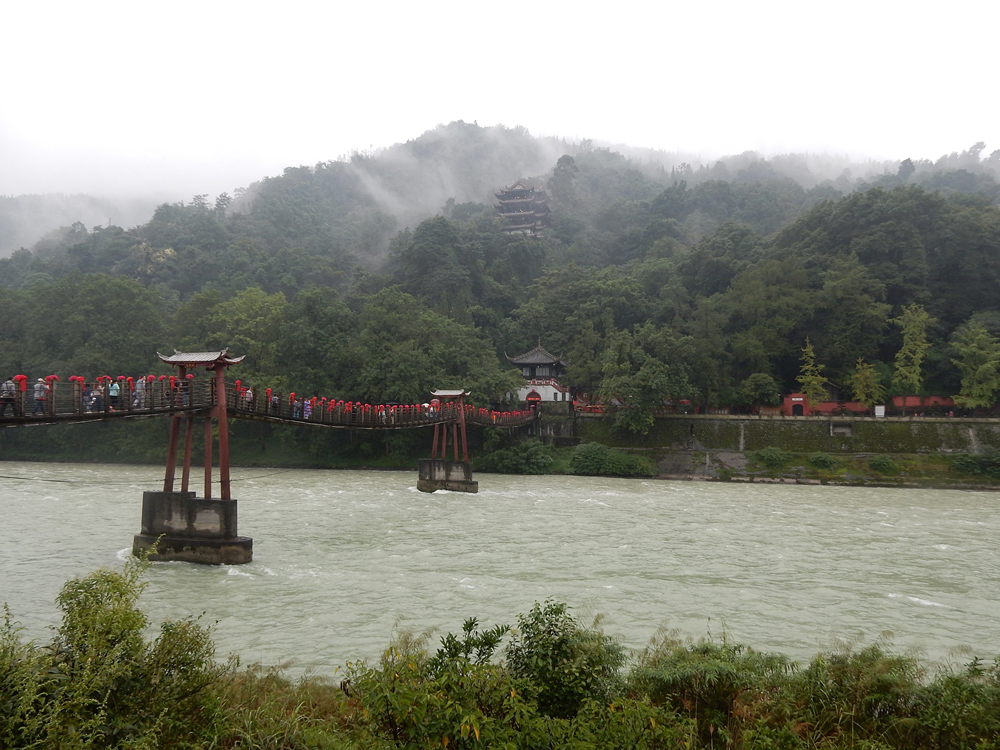 Nicky Cox - Anlan Planked Chain Bridge in Dujiangyan, near Chengdu, Sichuan Province, China