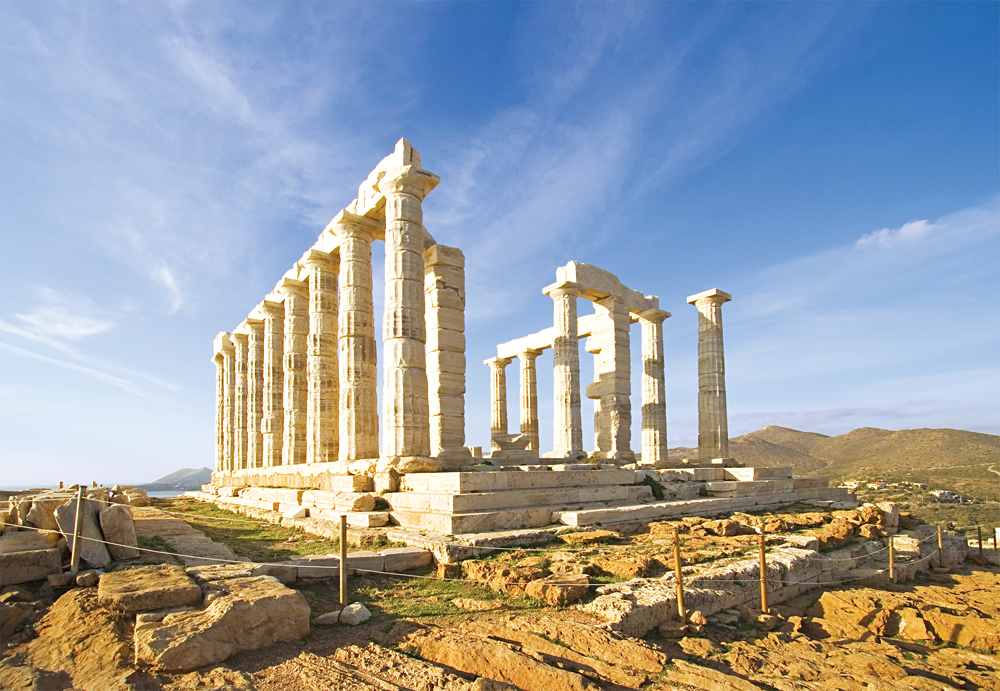 Temple of Poseidon at Cape Sounion, Athens, Greece