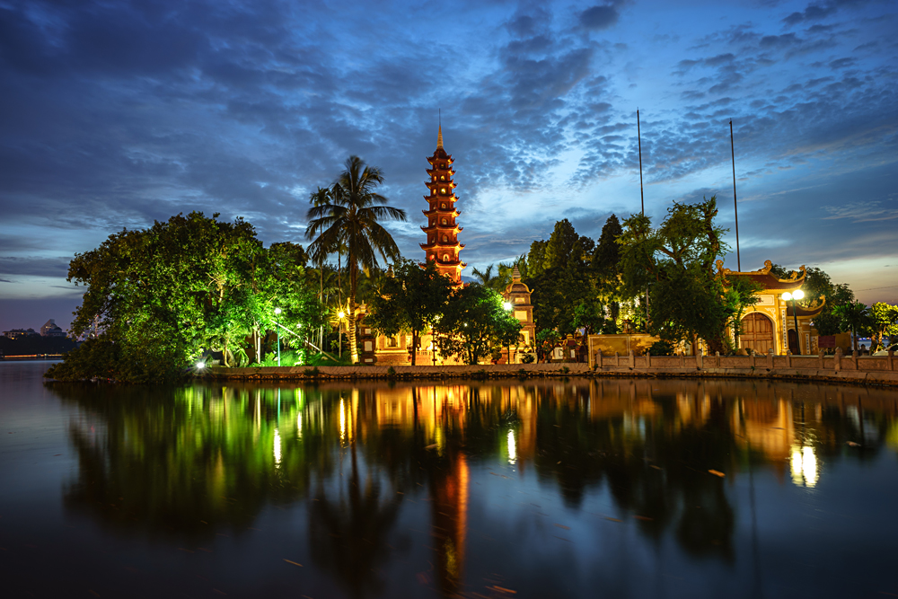 Tran Quoc Pagoda and Temple in Hanoi, Vietnam