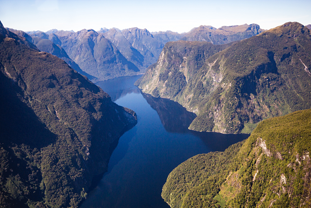 Aerial View of Doubtful Sound, Fiordland National Park, South Island, New Zealand