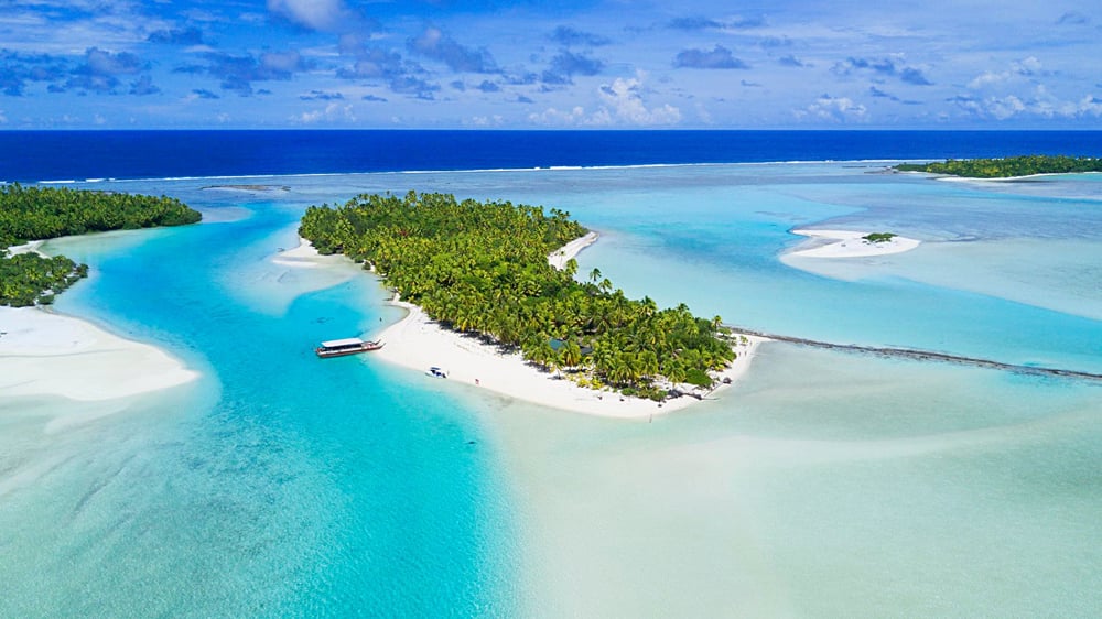 Alejandro - Aerial View of One Foot Island, Cook Islands