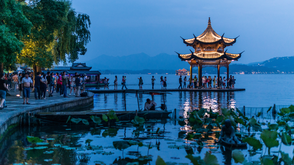 Flash Parker - Pagoda at West Lake at Night, Hangzhou, China_42277