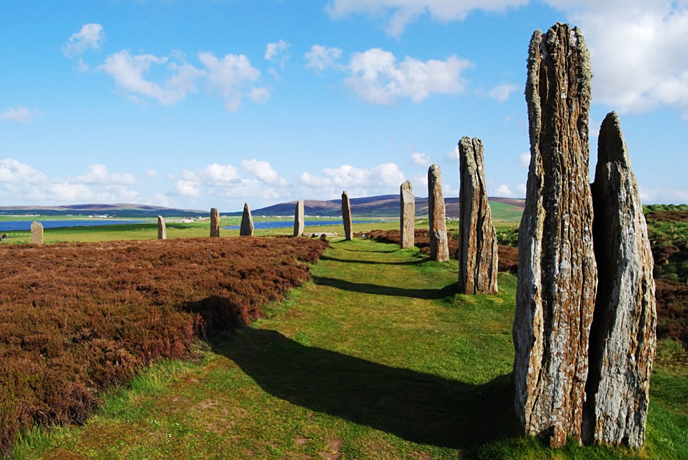 Mystic Ring of Brodgar on the beautiful Orkney Islands, Scotland, UK (United Kingdom)