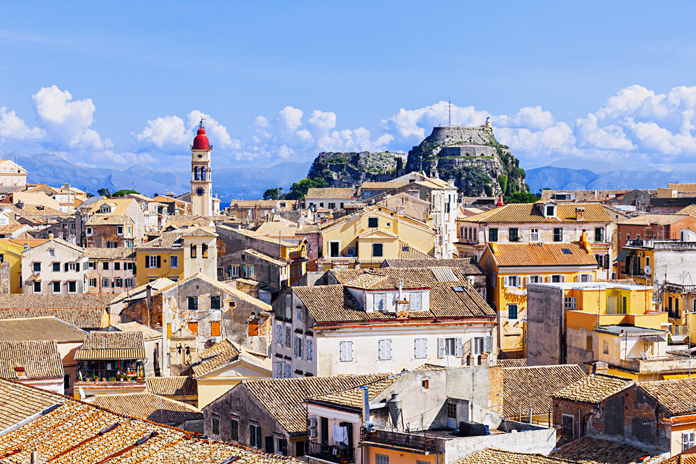 View of Corfu town, Corfu island, Greece