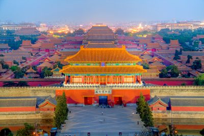 View of Forbidden City from Jinshan Park, Beijing, China