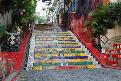 Escadaria Selaron or Selaron Steps, Lapa, Rio de Janeiro, Brazil