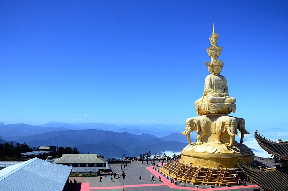 Golden Buddha on Mount Emei, Sichuan Province, China