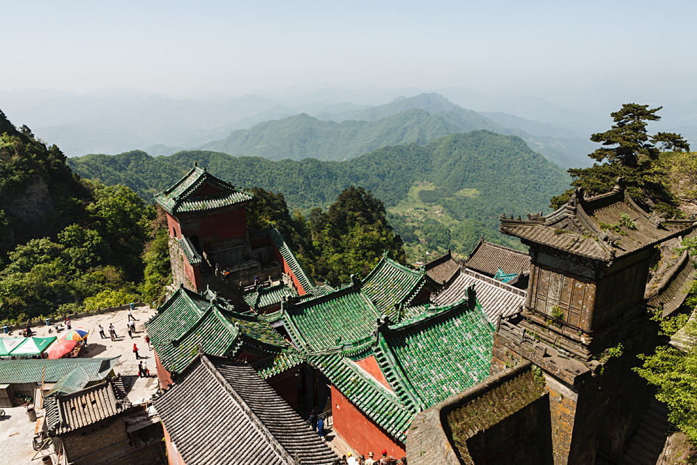 Roofs of monasteries of Wudang Mountains, Hubei Province, China
