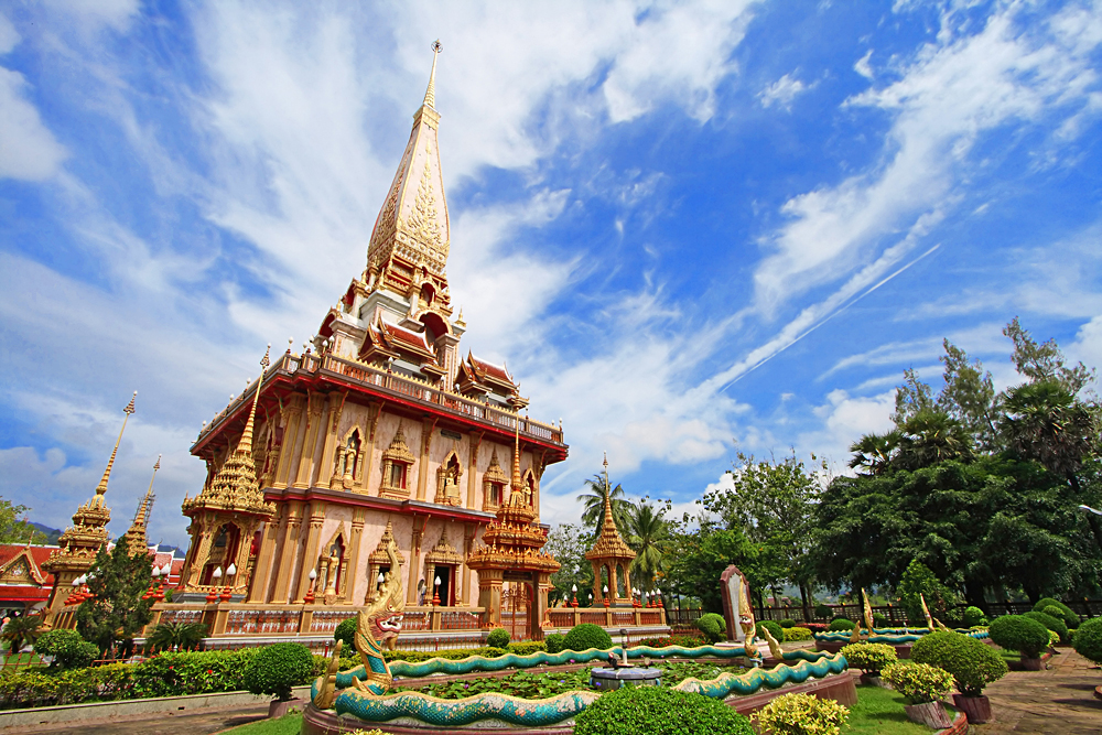 Wat Chalong Pagoda in Phuket, Thailand
