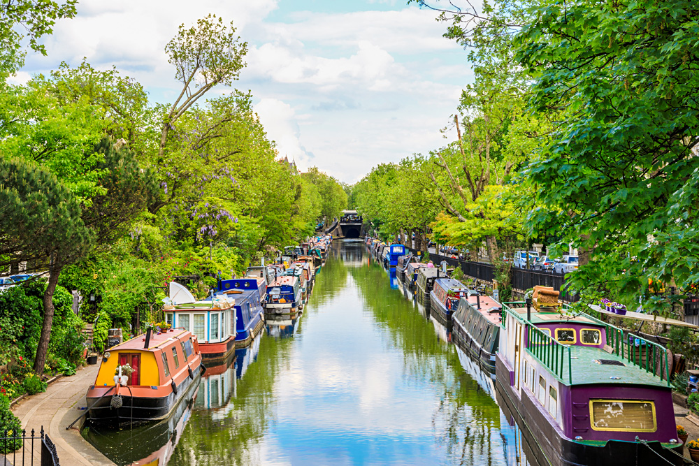 Regent's Canal, Little Venice in London, England, UK (United Kingdom)