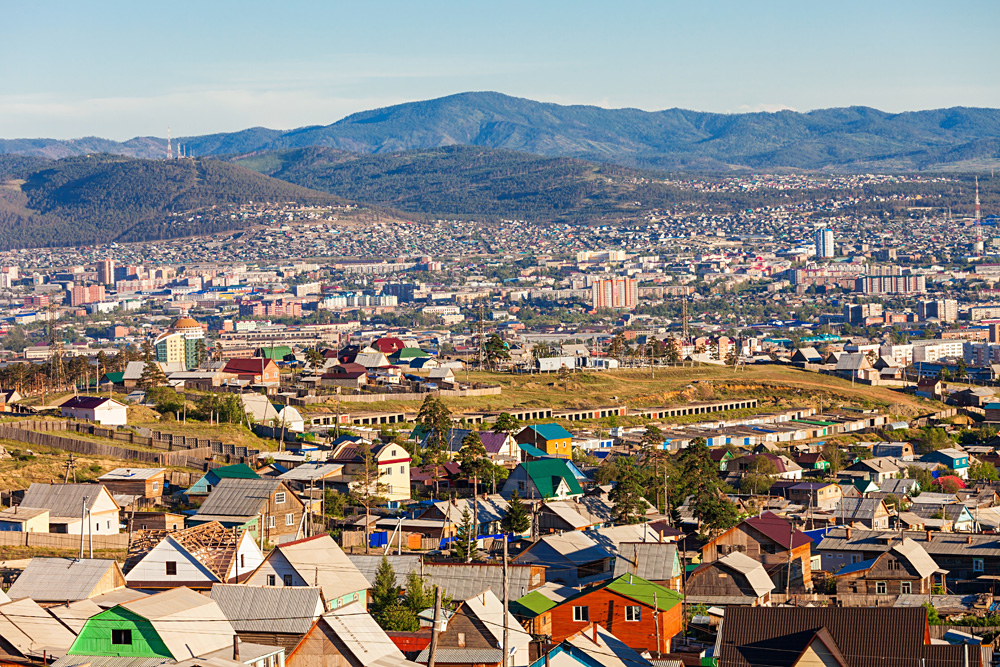 Aerial Panoramic View of Ulan-Ude, Russia