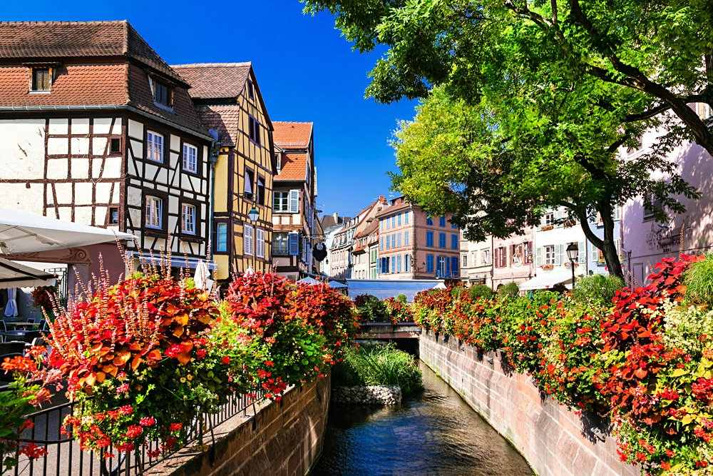 Colourful Colmar town in Alsace region, France