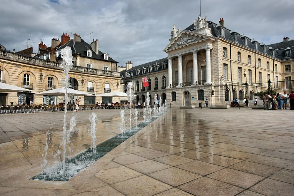 Liberation Square and the Palace of Dukes of Burgundy in Dijon, France