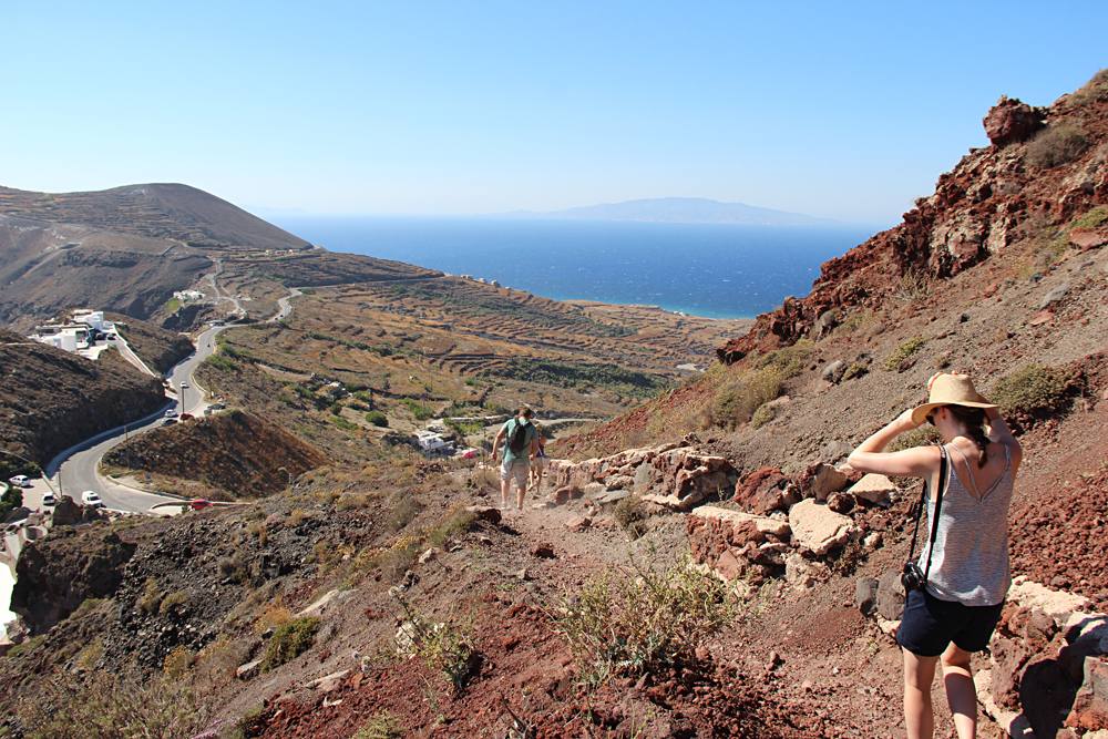 Bronwyn Hodge - Scenic Walk Downhill from Fira to Oia in Santorini, Greece