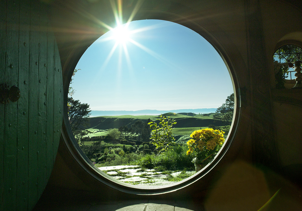 Hobbiton Door view, Hobbiton, New Zealand