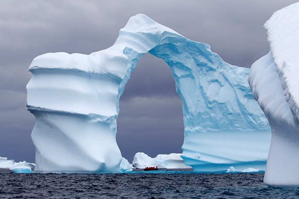 Huge Arch Shaped Iceberg, Antarctica