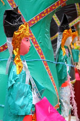 Papier mache form of idol to be burned as an offering during Buddhist Hungry Ghost Festival, Asia