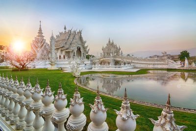 Wat Rong Khun in Chiang Rai Province, Northern Thailand