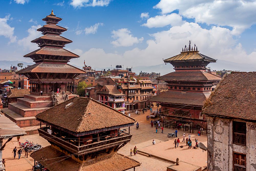 Bhaktapur, located in the Kathmandu Valley, Nepal