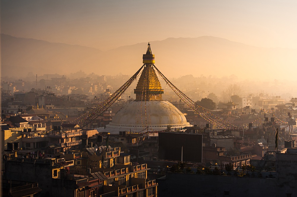 Boudhanath in morning sunrise, Nepal