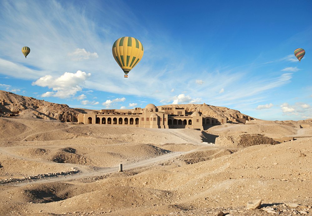 Hot Air Balloons Over The Valley of The Kings, Luxor, Egypt