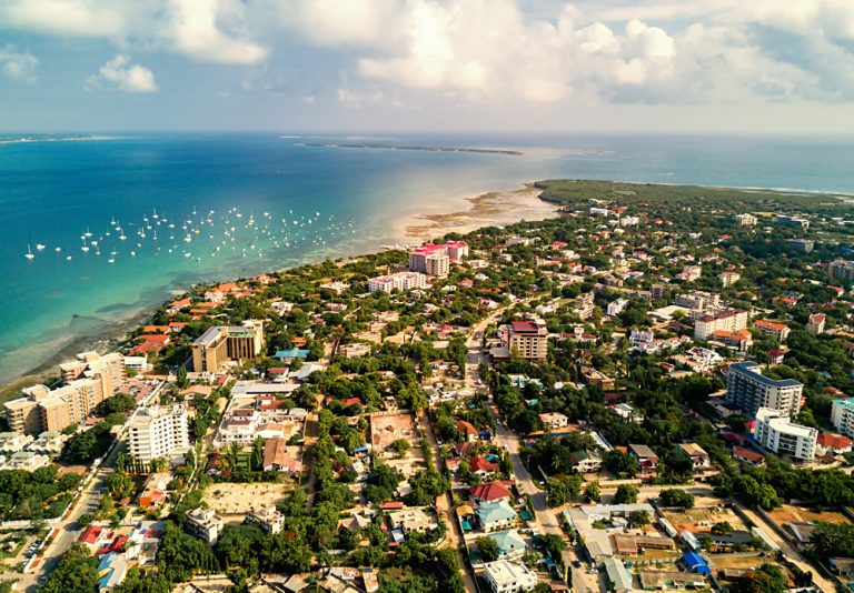 Aerial View of Tanzania's East Coastline, Tanzania Tour