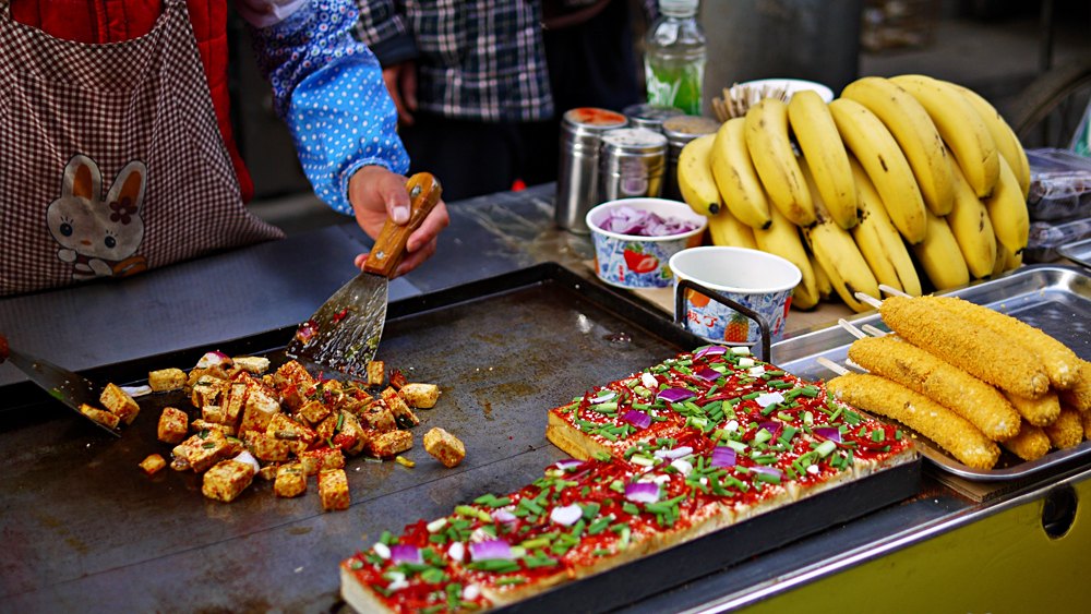 Halal street food in Muslim Quarter, Xian, China