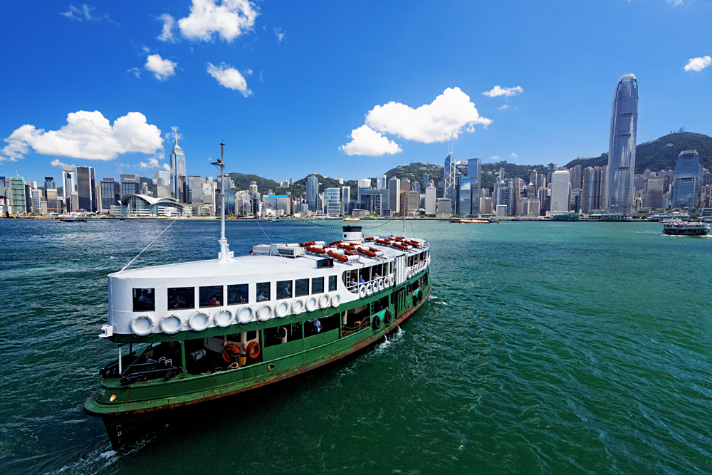 Star Ferry in Victoria Harbor, Hong Kong