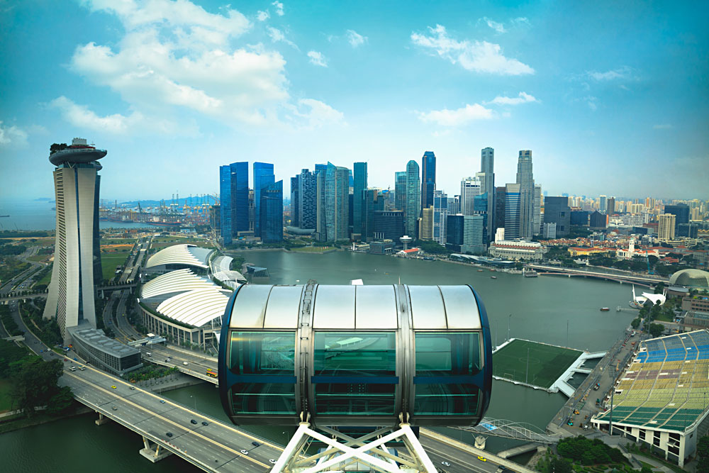 Marina Bay from top of Singapore Flyer, Singapore