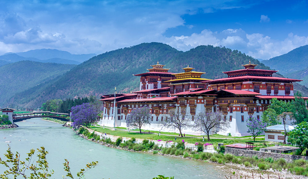 Punakha Dzong also know as Pungtang Dechen Photrang Dzong, Punakha, Bhutan