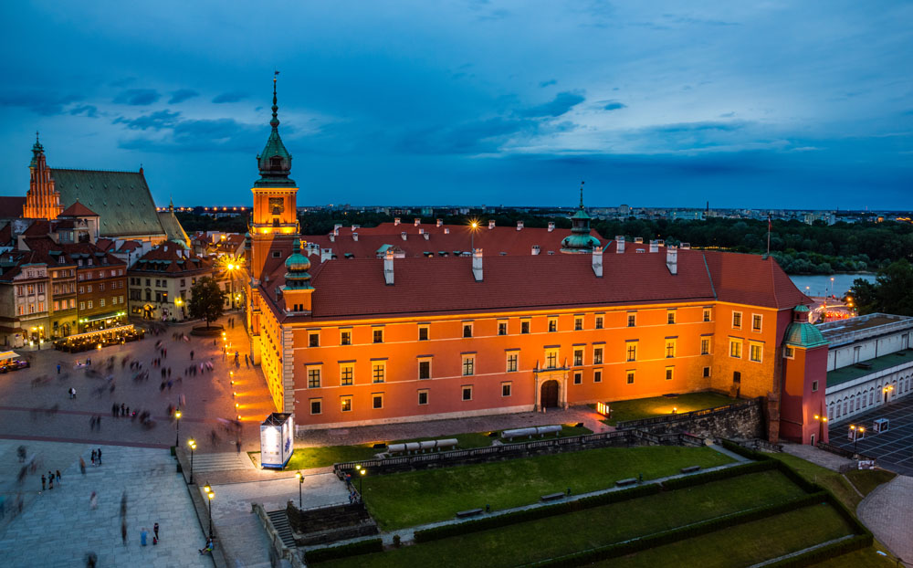 Royal Castle at Night, Warsaw, Poland