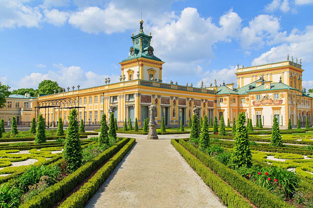 Wilanow Palace and Gardens in Warsaw, Poland