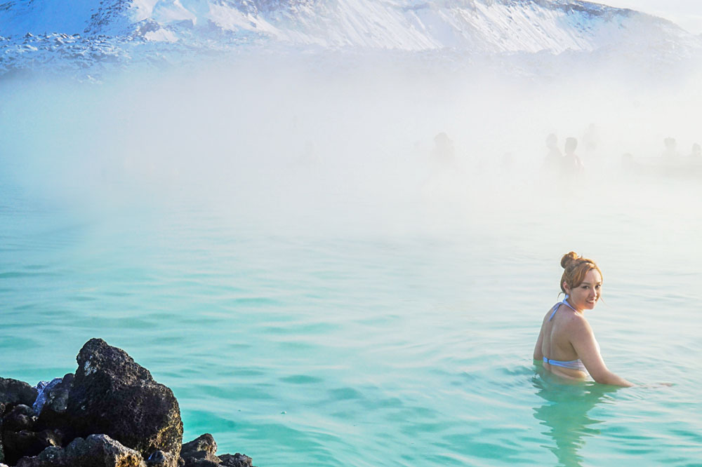 Blue Lagoon during winter in Iceland