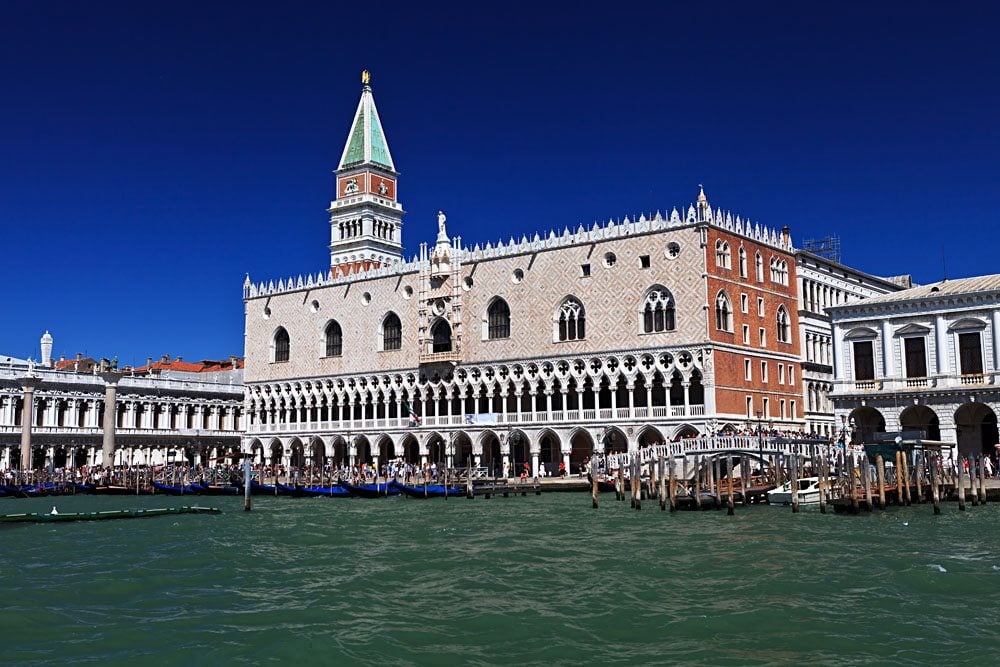 Campanile and Doge's Palace in Piazza San Marco, Venice, Italy