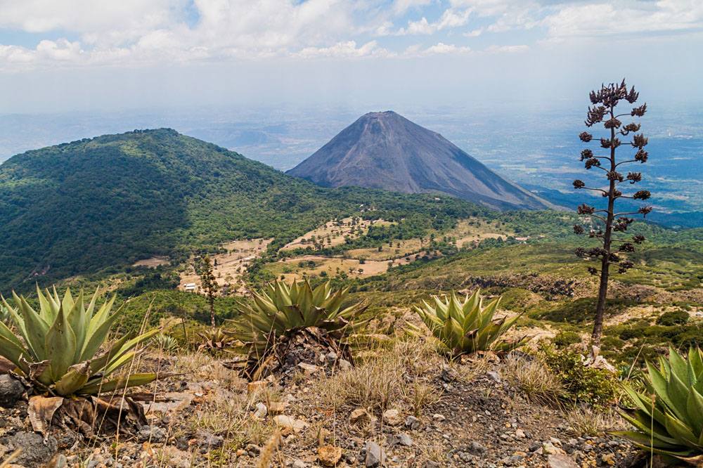 Cerro Verde volcano (left) and Izalco volcano (right) at Cerro Verde National Park, El Salvador