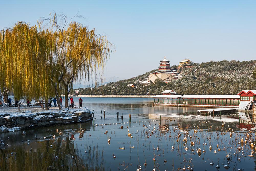 Fallen snow in Summer Palace at Winter, Beijing, China