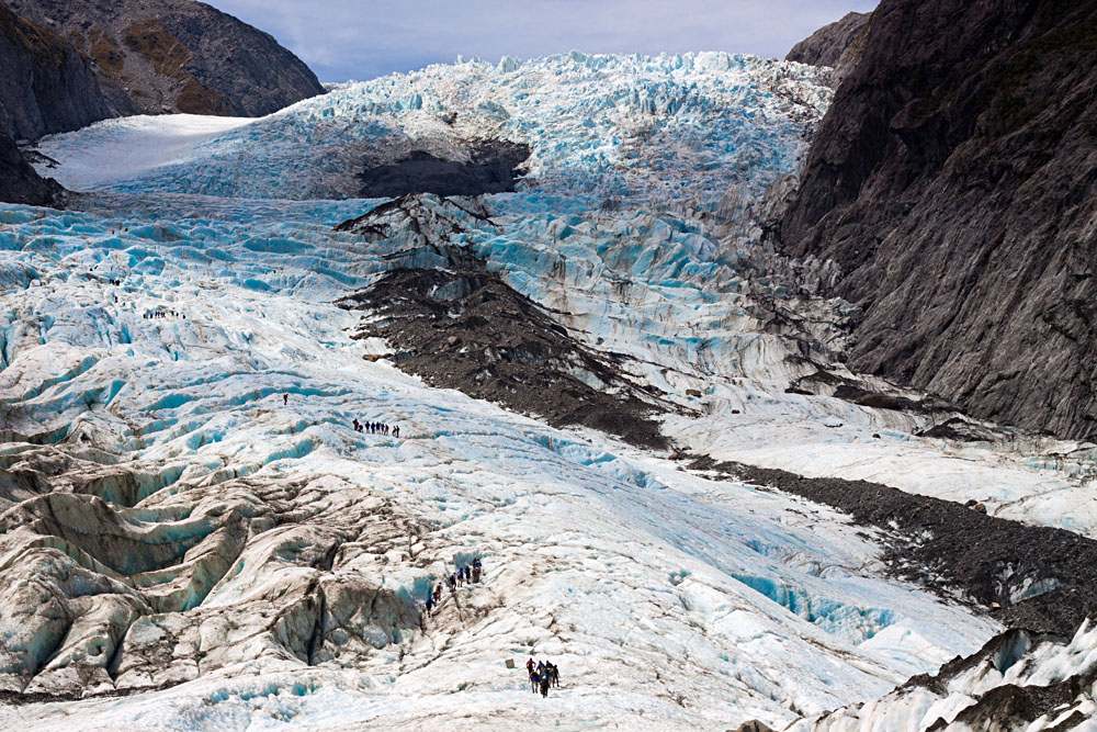 Scenic landscape at Franz Josef Glacier, Southern Alps, West Coast, South Island, New Zealand