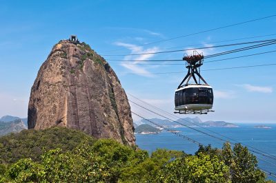 Cable Car to Sugarloaf Mountain in Rio de Janeiro, Brazil