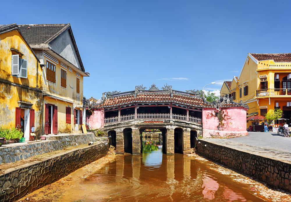 Japanese Covered Bridge in Old Town Hoi An, Vietnam
