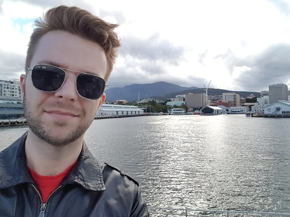 Christian Baines - Chris on the Ferry to MONA, Hobart, Tasmania, Australia