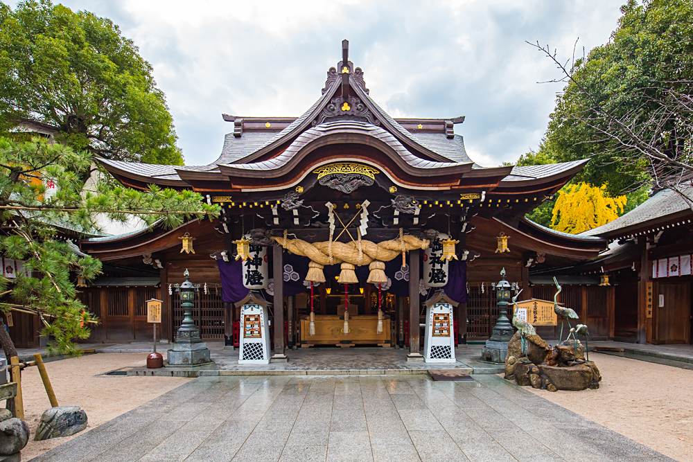 Kushida Shrine in Hakata, Fukuoka, Kyushu Island, Japan