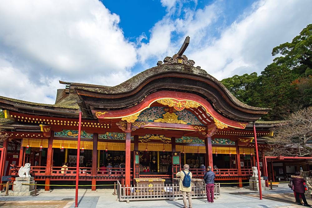 Main hall of Dazaifu Tenmangu Shrine in Dazaifu, Fukuoka, Kyushu, Japan