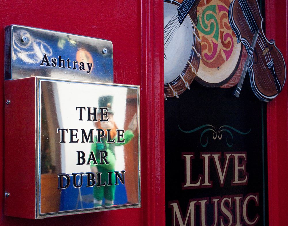 Outside The Temple Bar in Dublin, Ireland