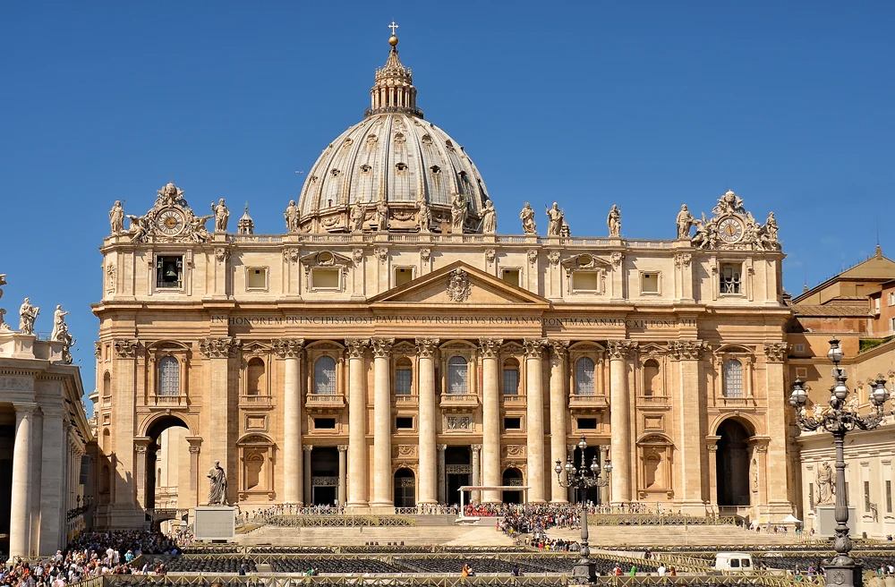 St. Peter's Basilica in St. Peter's Square, Vatican City, Rome, Italy