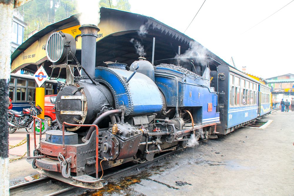 Darjeeling toy steam train in Ghum, India